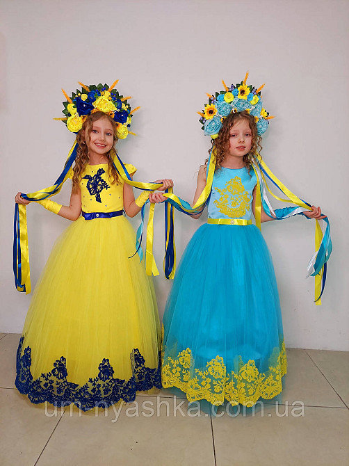 Блакитно-жовта святкова сукня в патріотичних кольорах Кривий Ріг - фото 9