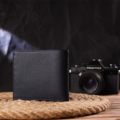 Кошелек Canpellini Из натуральной кожи флотар Синий (21581) Винница - изображение 2