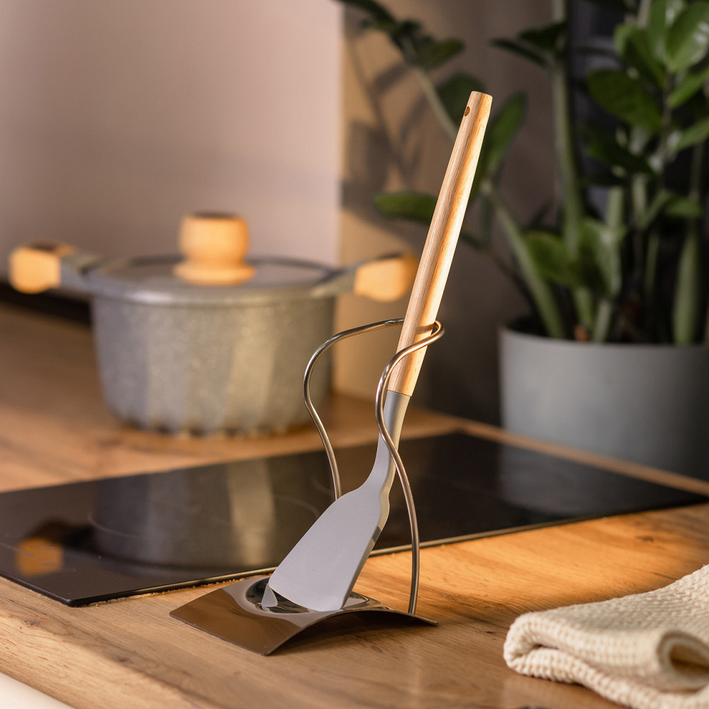 Zhongjing Підставка под половник лопаточку или ложку 12×10.5×17 см из нержавеющей стали Серебро Киев - изображение 5