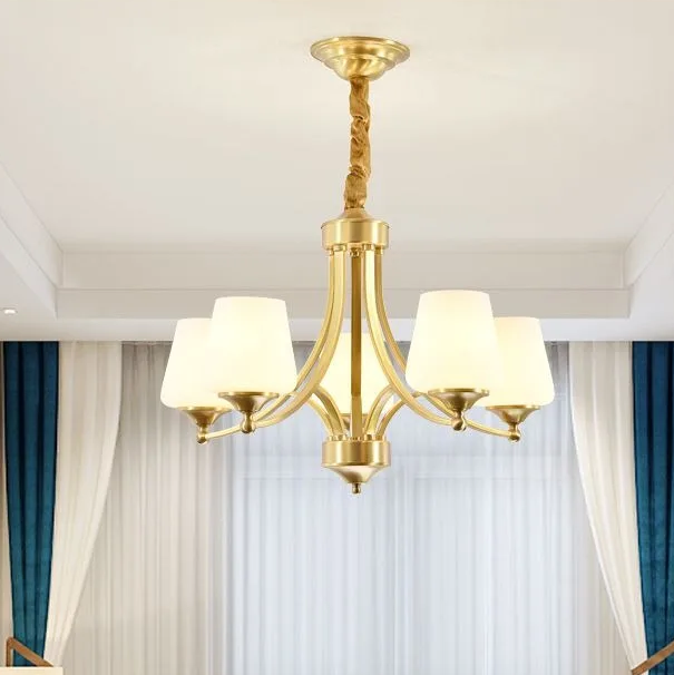 Світлодіодна люстра Дзвін 5027 (Золота) 5 плафонів Вінниця - фото 1