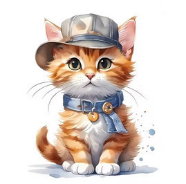 Термонаклейка аплікація для одягу Котик Київ - фото 1