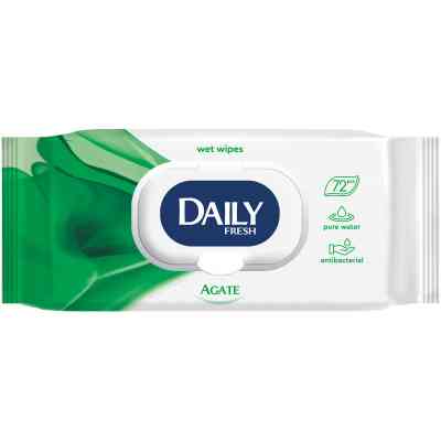 Вологі серветки Daily Fresh універсальні з клапаном 72 шт. (4823071642315) Вінниця