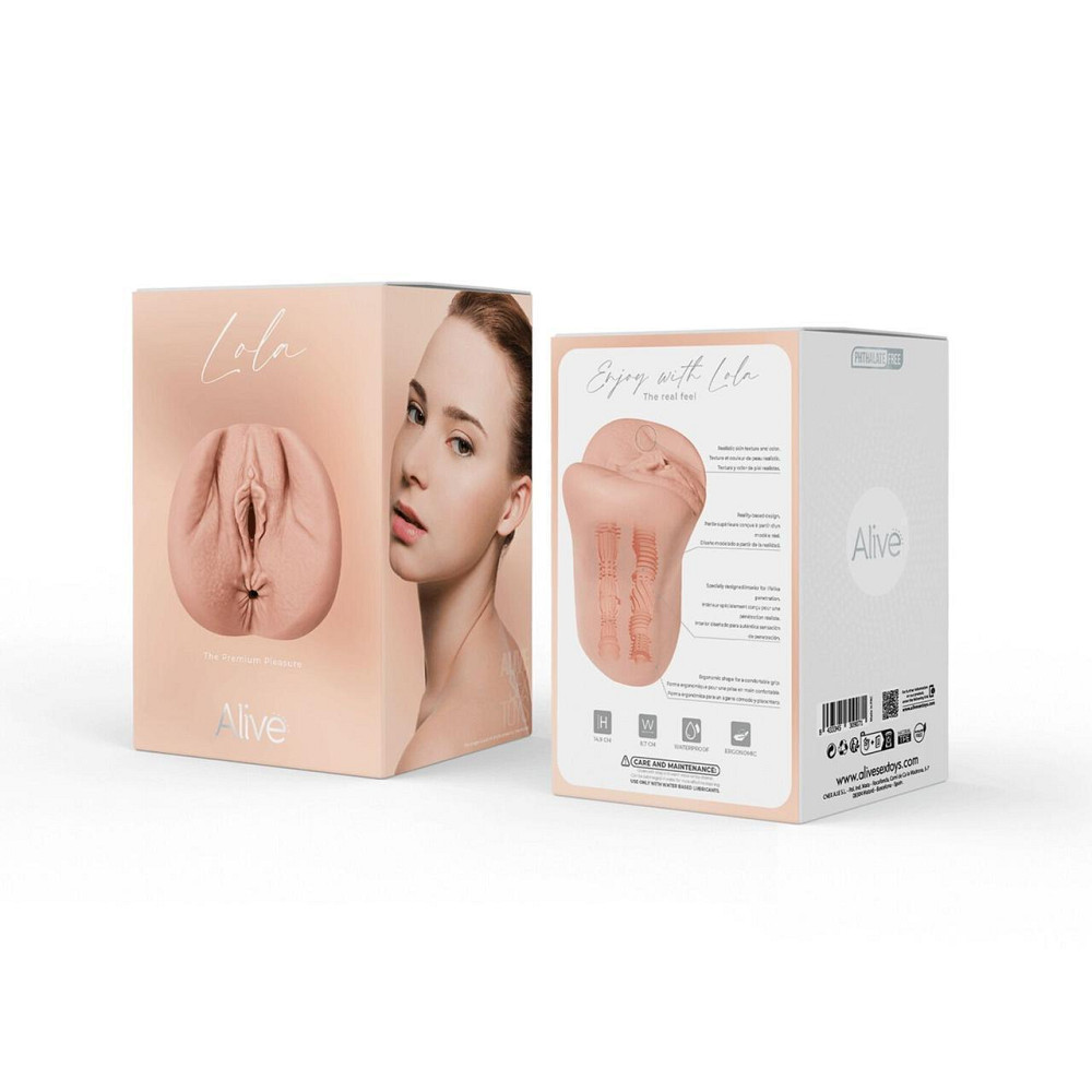 Мастурбатор-вагина + попка Alive Lola Super Realistic Masturbator L Flesh, два канала, реалистик Sex Aura Киев - изображение 7