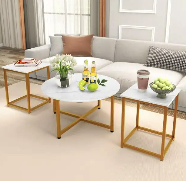 Комплект журнальних столиків Costway Lumen 3 штуки Київ - фото 3