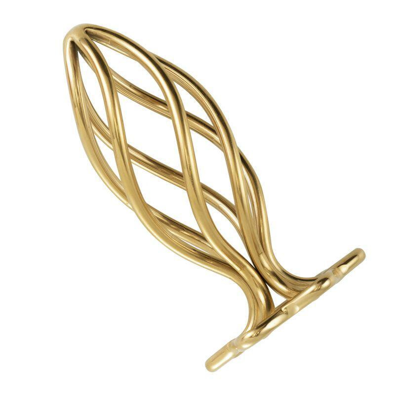 Анальна пробка LOCKINK SEVANDA Hollow Spiral Golden Metal Anal Plug — L size Sex Aura Київ - фото 2