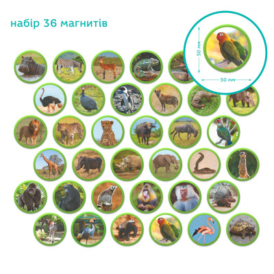 Обучающий набор DoDo Магнитный набор Монтессори Животные на континентах: Африка (200284) Винница - изображение 4