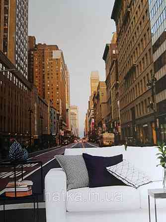 Шпалери вінілові на флізелін міста вулиці будинку хмарочоси дороги мости Київ