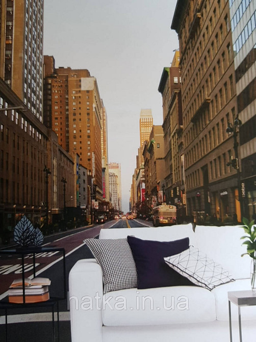 Шпалери вінілові на флізелін міста вулиці будинку хмарочоси дороги мости Київ - фото 6