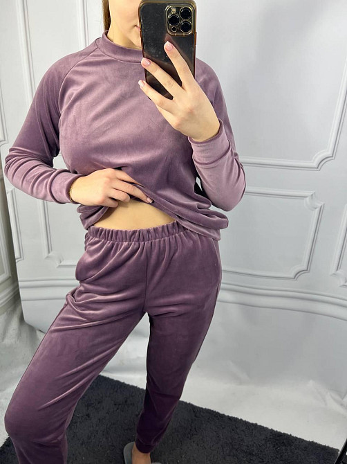 Жіночий спортивний велюровий костюм Ліловий XS Харків - фото 4