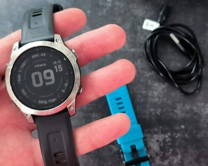 Топовий Смарт -Часы Garmin Fenix 7 Silver Киев - изображение 6