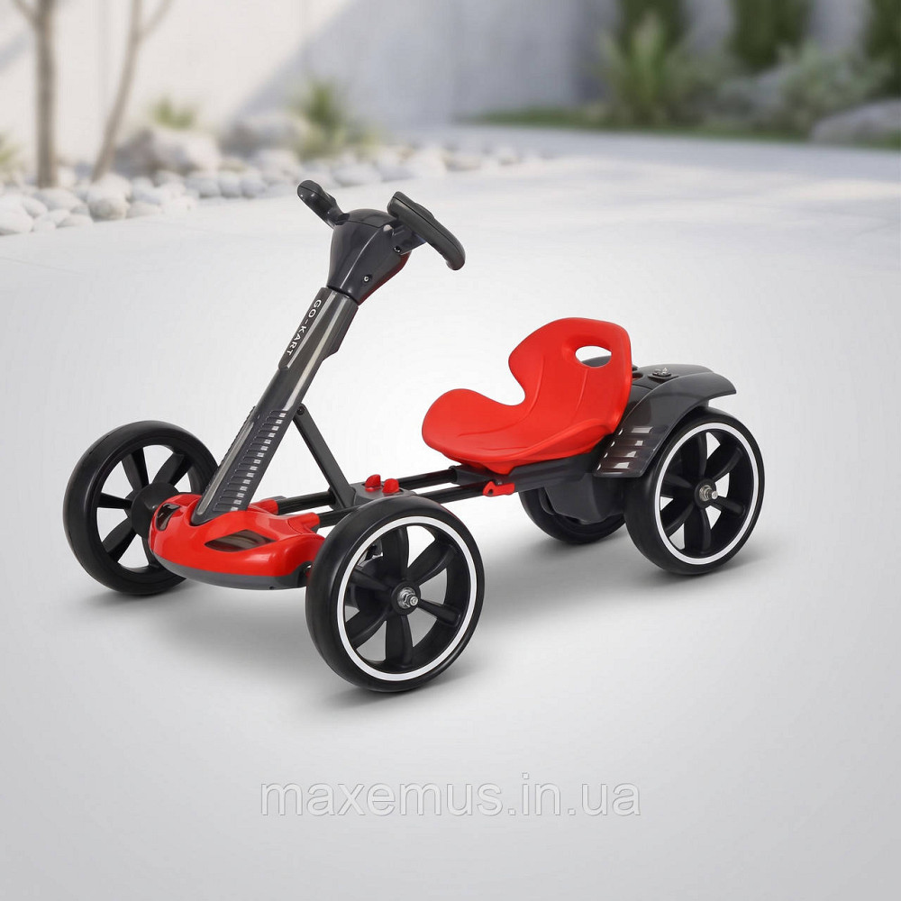 Детский электрокарт Spoko SP-V17 Красный - машинка на аккумуляторе с пультом ДУ и мягкими EVA колесами для детей 3-8 лет Мостиска - изображение 1