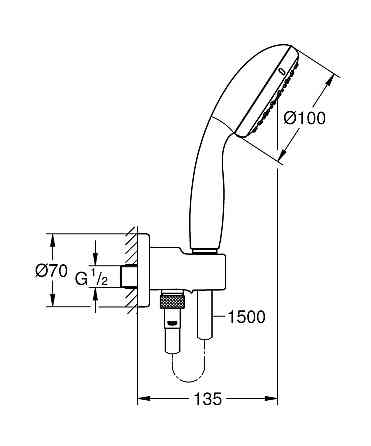 Набір для душу  Grohe Eurosmart UA33556002   ( UA33556002 ) 28543 Харьков