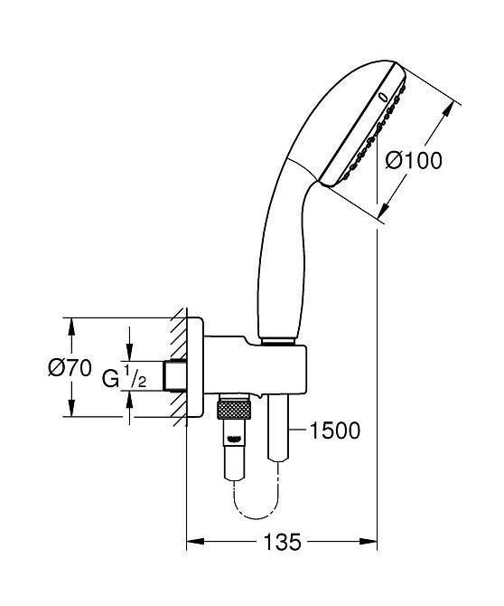 Набір для душу  Grohe Eurosmart UA33556002   ( UA33556002 ) 28543 Харьков - изображение 2