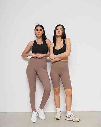 Велосипедки женские в рубчик Nicoletta 10075 S, M, L, XL, XXL, Бежевый Киев