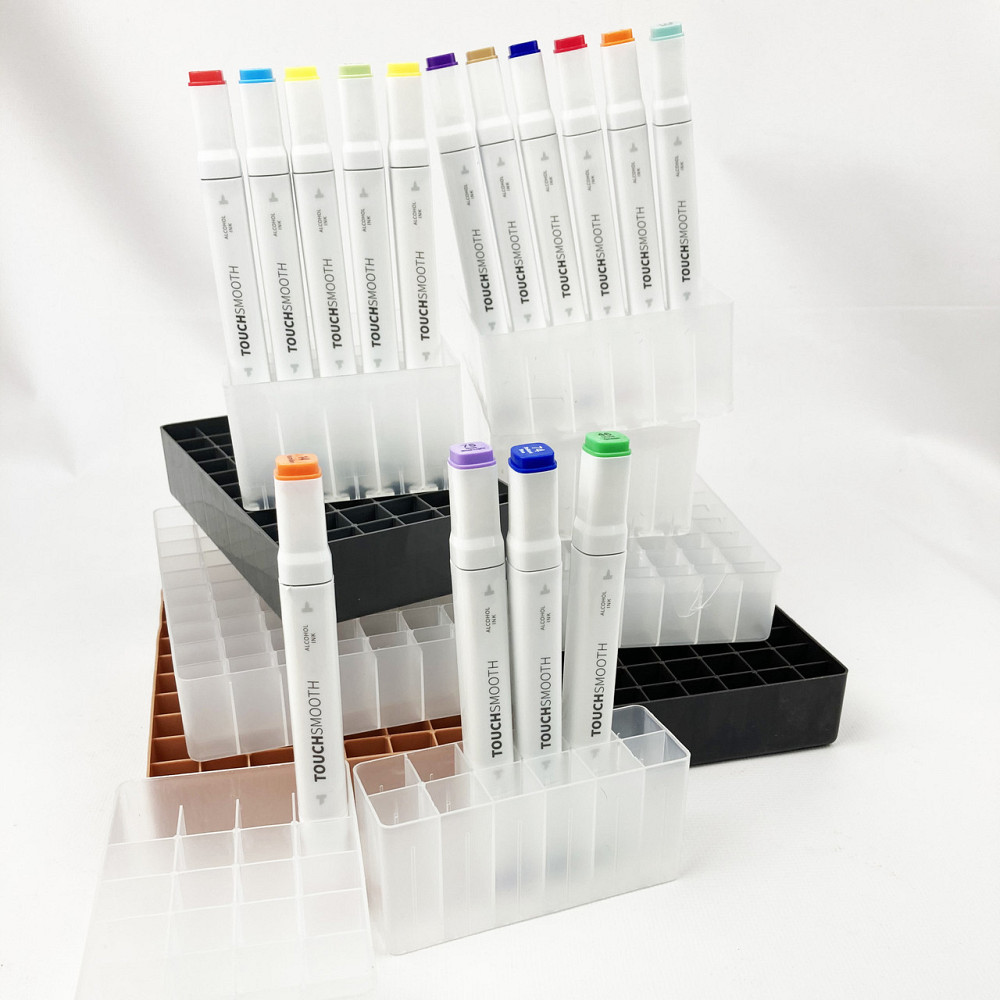 Підставка для маркерів органайзер для канцелярського приладдя 60 осередків Прозора Кам'янець-Подільський - фото 3