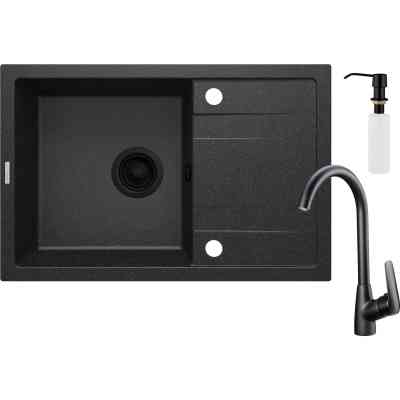 Мойка кухонная Deante Corio ZRC_G113 + зміш. BMO_N62M + дозатор ZZZ_B00D (ZRCC2113) Винница
