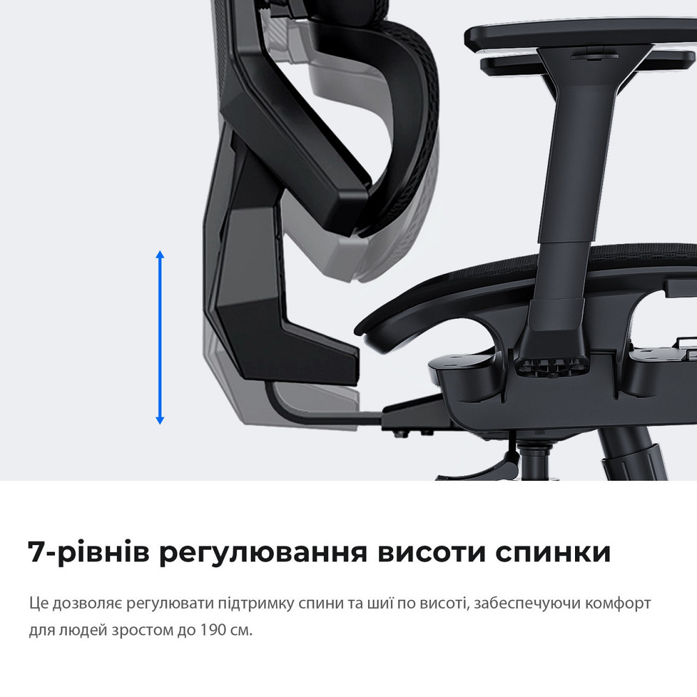 Крісло для геймерів Anda Seat X-Air Mega Size XL Mesh Space Black (AD-WY-01-BBB) Харьков - изображение 16