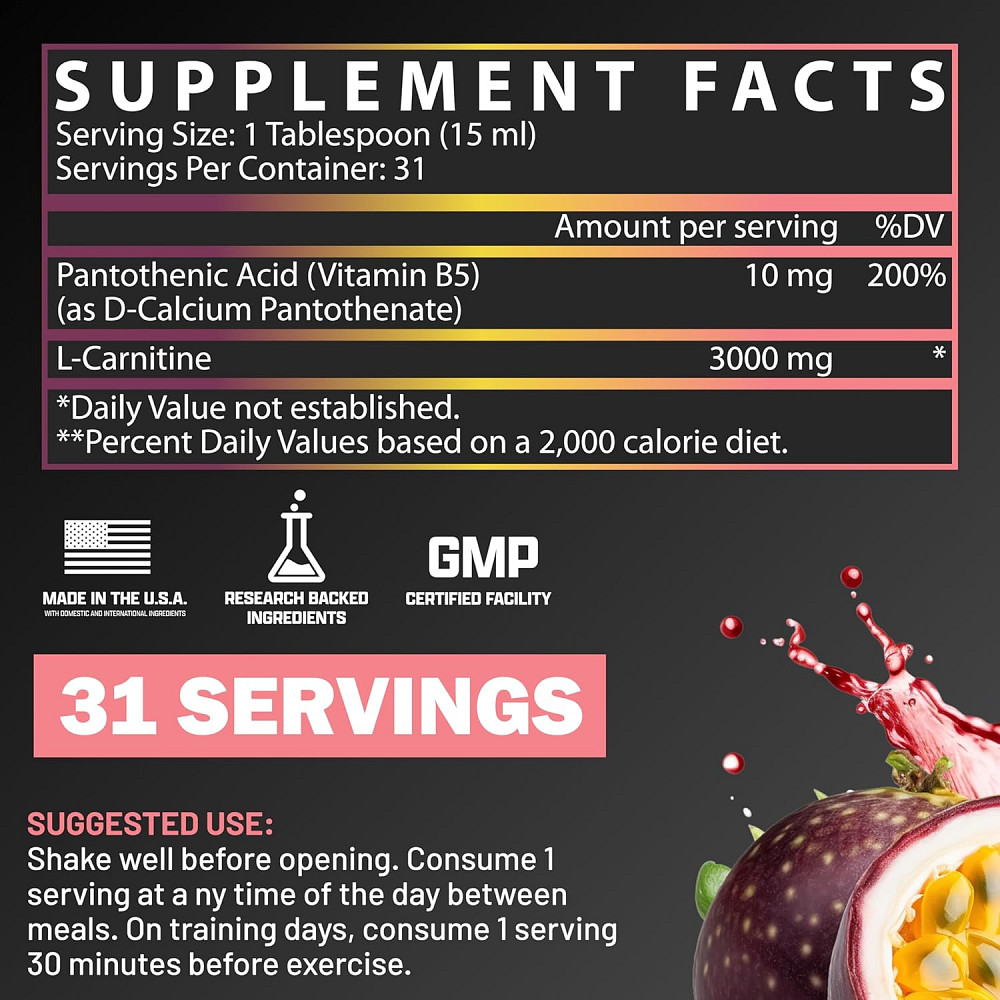 Liquid Carnitine 3000 473 ml (Passionfruit Guava) Луцк - изображение 2