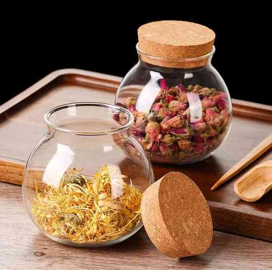 Кругла прозора скляна банка 500 мл Луцк