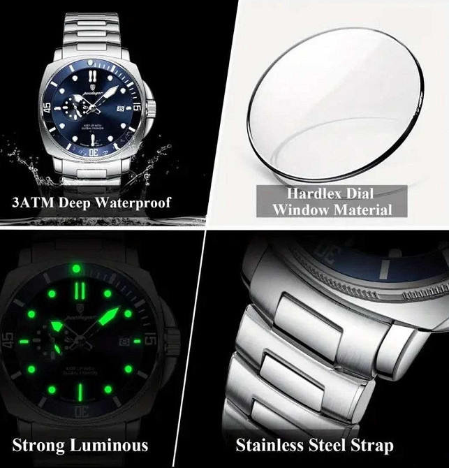 Оригінал!️ Чоловічий наручний годинник POEDAGAR Київ - фото 1