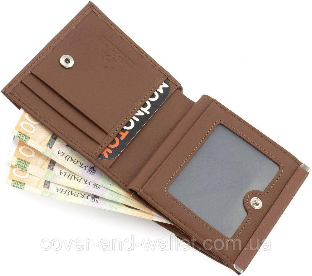 Коричневый женский кошелек небольшого размера из натуральной кожи Marco Coverna MC 213 Киев - изображение 6