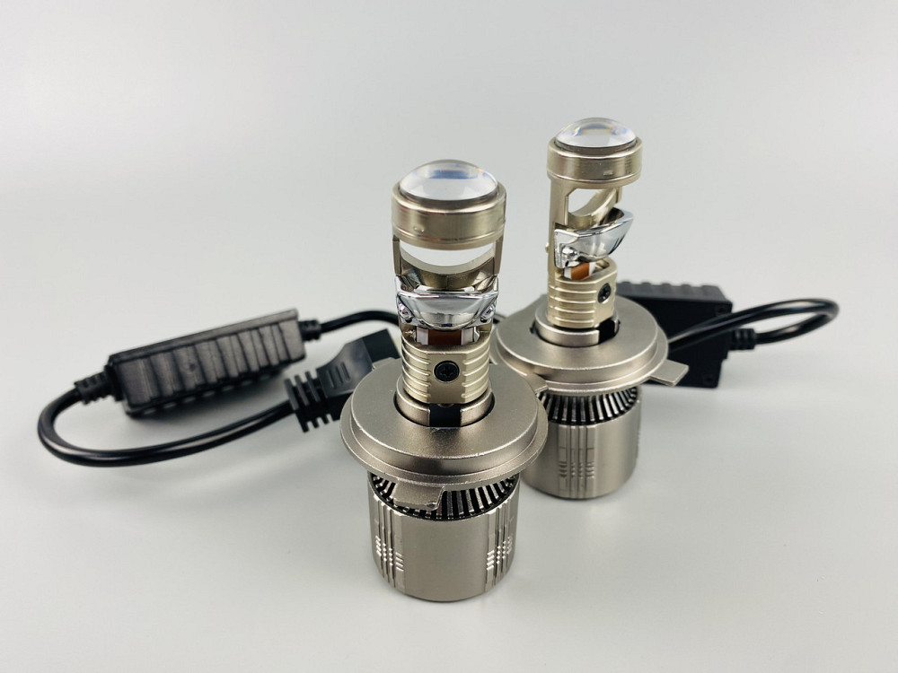 Лампа світлодіодна комплект 2 шт. 12 V 90 W set (реальних ватів) LED + лінза + цоколь H4 Мукачево - фото 2