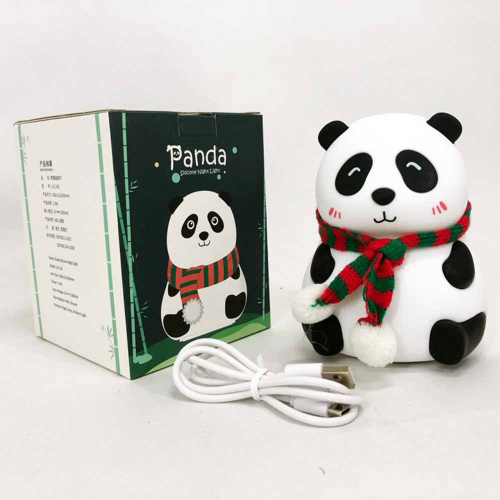 Нічник дитячий для новонароджених панда, Нічник на батарейках Світлодіодний силіконовий KJ-88 Львів - фото 17