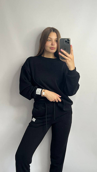 Костюм спортивний жіночий трикотажний Чорний M/L Харків - фото 1