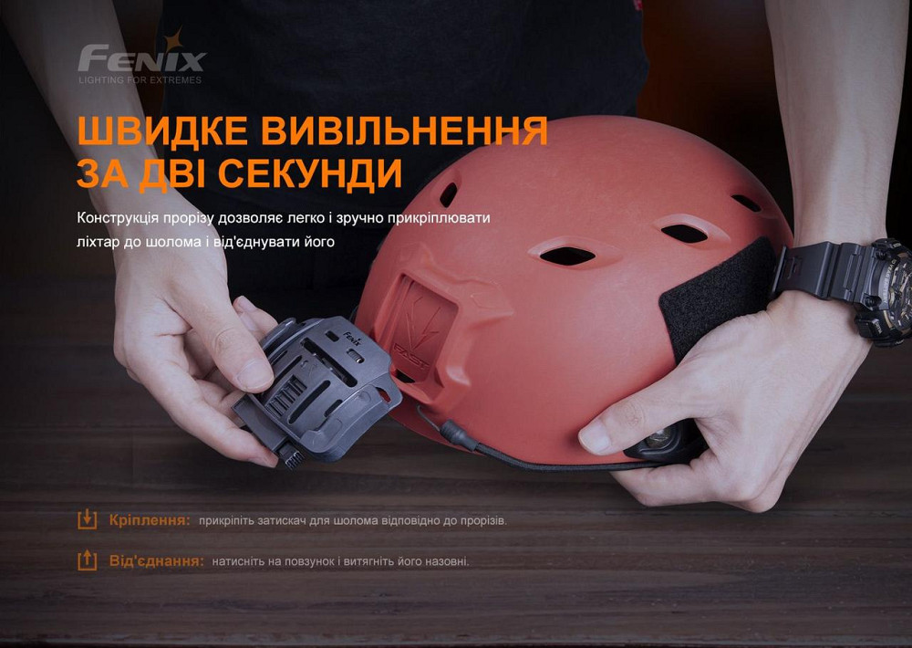 Крепление на шлем для налобных фонарей Fenix ALG-04 Киев - изображение 5