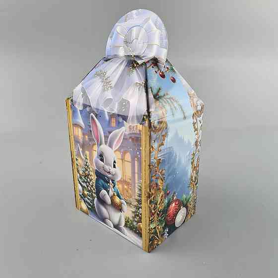 Новогодняя подарочная картонная упаковка для конфет (700грм) №230 