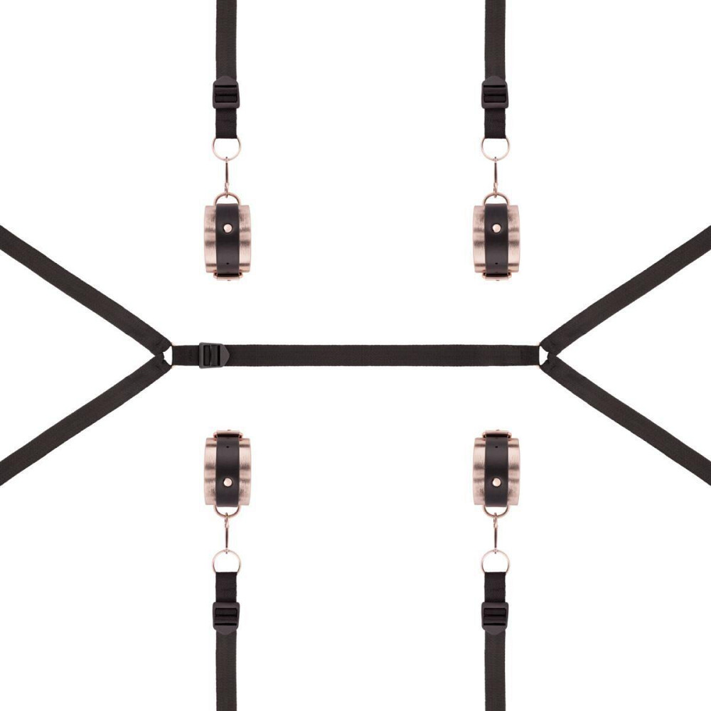 Фіксатор рук і ніг для ліжка Rosy Gold - Under-Mattress Restraint Set Sex Aura Київ - фото 3