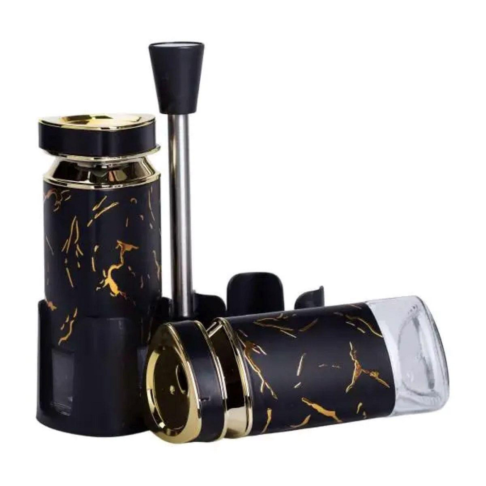 Набір для спецій на підставці, чорний, 120 мл Київ - фото 1