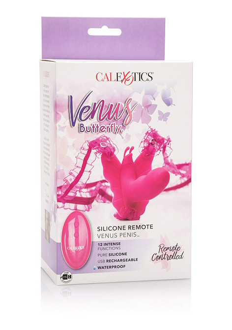 Вибратор-бабочка вагинальный с дистанционным пультом CalExotics розовый, 8.2 х 3.2 см Sex Aura Киев - изображение 5
