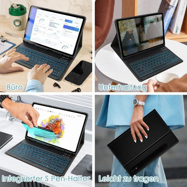 Фирменный чехол-клавиатура для Samsung Galaxy Tab S10+ /S9+ Plus /Tab S9 FE+12.4 дюй SM-X810/SM-X816B/SM-X818U/SM-X616B 2023 Днепр - изображение 8