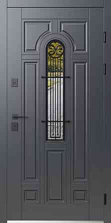 Двері вхідні SARMAK Елегант термо Лучія дерев'яна панель ArWood RAL 7016 860х2040 мм Київ