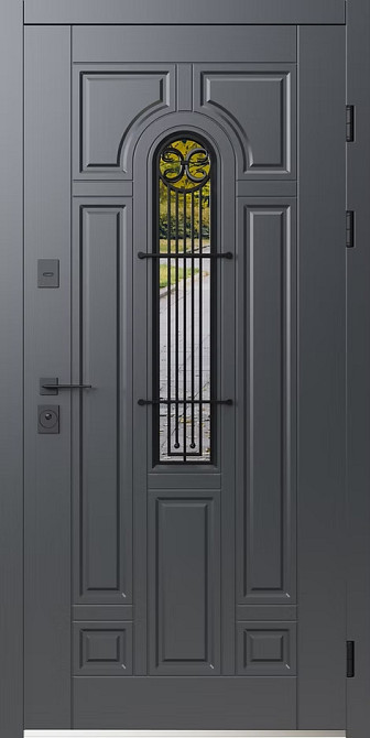 Дверь входная SARMAK Элегант термо Лучия деревянная панель ArWood RAL 7016 860х2050 мм Киев - изображение 1