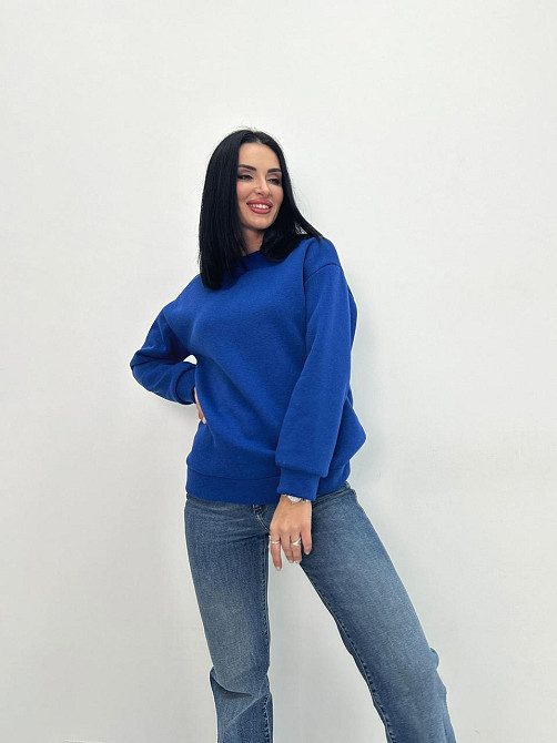 Жіночий теплий батник "Wear" Турція оптом | Норма і батал Електрик, 46-48 Київ - фото 2