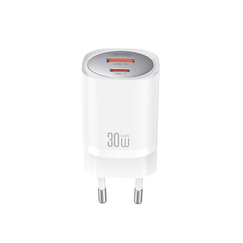 Мережевий зарядний пристрій XO CE21 PD30W/PPS33W 1USB-A+1USB-C + Lightning кабель білий Львів - фото 3
