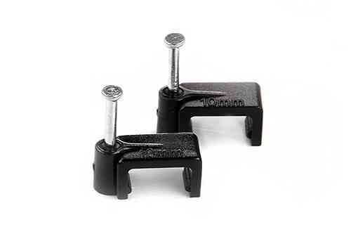 Кабельна кліпса плоска 10х7мм чорна (пач 100 шт.) APRO Рівне