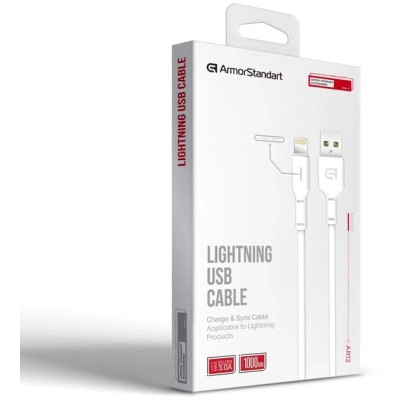 Дата кабель USB 2.0 AM to Lightning 1.0m AR12 3A white Armorstandart (ARM59531) Винница - изображение 5