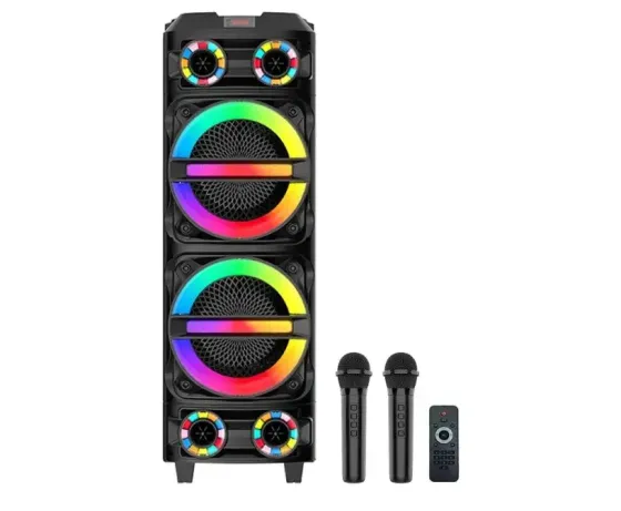 Портативная Bluetooth колонка ZQS8231 с 2 микрофонами, караоке система USB/TF/FM, LED Одесса