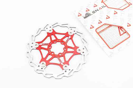 Гальмівний диск 180мм, кріпл. 6 болтів, на алюмінієвому павуку, червоний FD-01 Киев