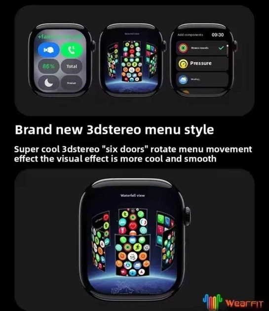 Розумний смарт-годинник HK10 Pro Max Зелений Вінниця - фото 5