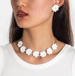 Сережки жіночі + намисто ошатне Квіти Київ - фото 1