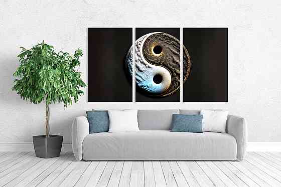 Модульна картина у вітальню/ спальню   Інь-Янь      ART-113_3A 70х130 см Київ