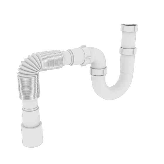 Сифон OPTIMUM 1 1/2″*40 для умыв. и мойки без выпуска прямоточный с гофротрубой 40*40/50 OPTI-10043 (000031804) Киев