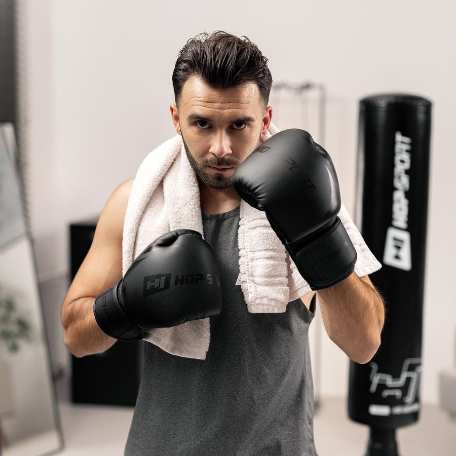 Боксерські рукавиці Hop-Sport HS-BG12 12oz чорні Киев - изображение 1