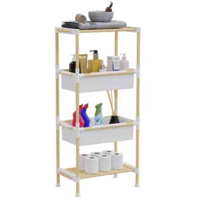 Стелаж Eurogold дерев'яний з 2-ма кошиками (92,5*49*28см) S-50 (ЕГ S-50 W) Вінниця