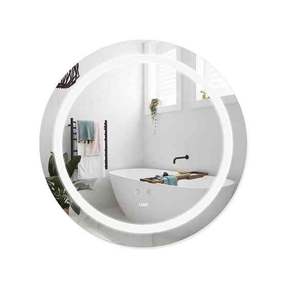 Дзеркало Lidz Aria R600 з LED-підсвіткою Touch, з антизапотіванням, з диммером, рег. яскравості LD78LR600 Київ