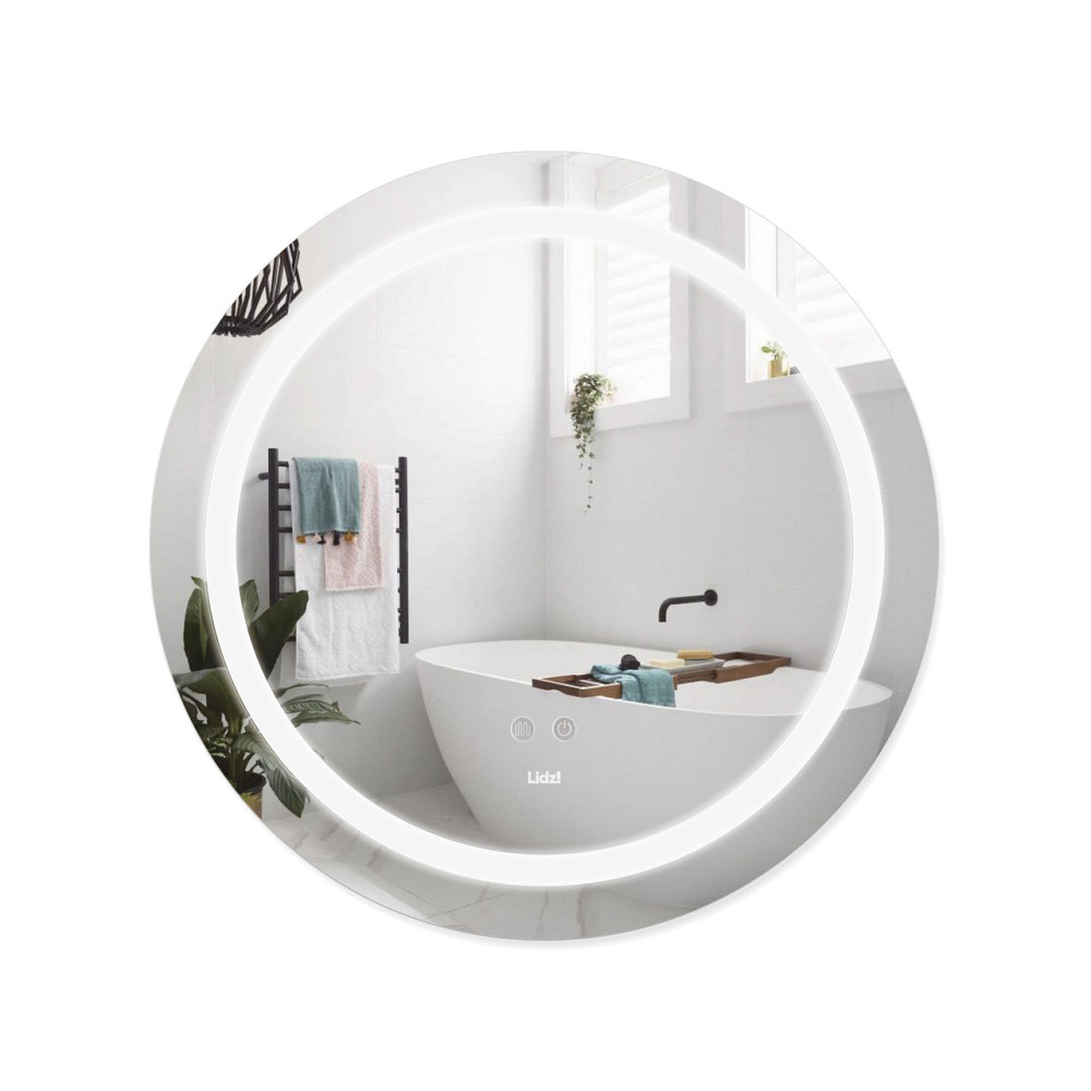 Дзеркало Lidz Aria R600 з LED-підсвіткою Touch, з антизапотіванням, з диммером, рег. яскравості LD78LR600 Київ - фото 1